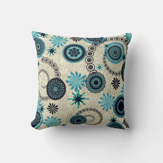 Retro Abstracte Print Kussen (Voorkant)