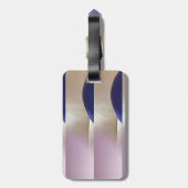 Retro Abstracte Semi Circles op Soft Gold Bagagelabel (Achterkant verticaal)