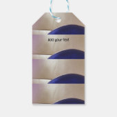 Retro Abstracte Semi Circles op Soft Gold Cadeaulabel (Achterkant)