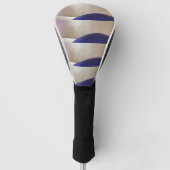 Retro Abstracte Semi Circles op Soft Gold Golfheadcover (Voorkant)
