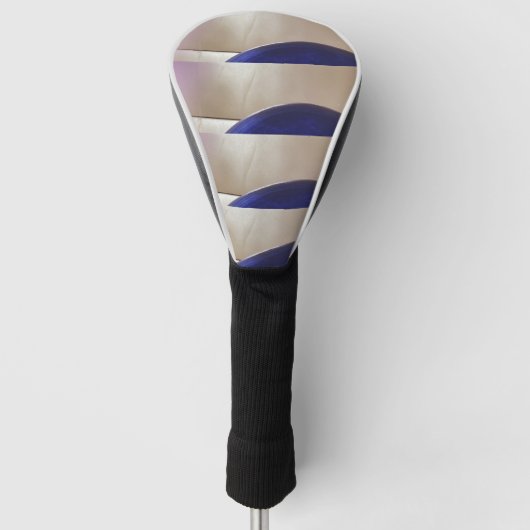 Retro Abstracte Semi Circles op Soft Gold Golfheadcover (Voorkant)