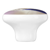 Retro Abstracte Semi Circles op Soft Gold Keramische Knop (Zijkant)