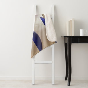 Retro Abstracte Semi Circles op Soft Gold Sherpa Deken