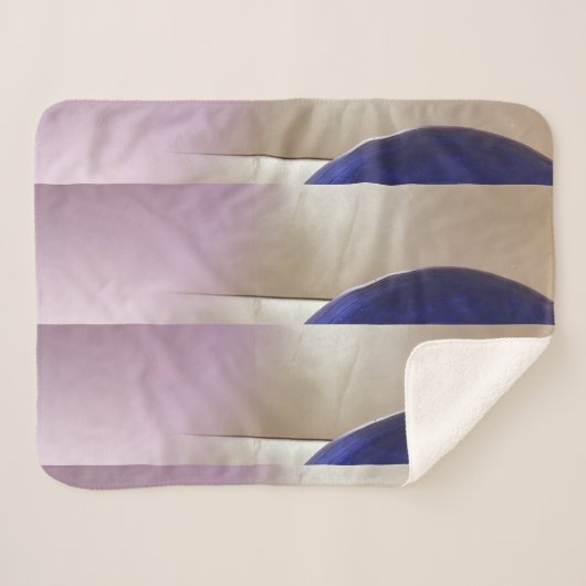 Retro Abstracte Semi Circles op Soft Gold Sherpa Deken (Voorkant (horizontaal))