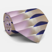 Retro Abstracte Semi Circles op Soft Gold Stropdas (Opgerold)