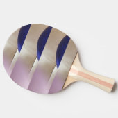 Retro Abstracte Semi Circles op Soft Gold Tafeltennisbatje (Zijkant)