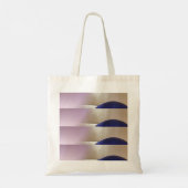 Retro Abstracte Semi Circles op Soft Gold Tote Bag (Achterkant)