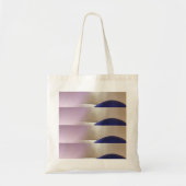 Retro Abstracte Semi Circles op Soft Gold Tote Bag (Voorkant)
