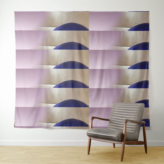 Retro Abstracte Semi Circles op Soft Gold Wandkleed (In Situ (horizontaal))