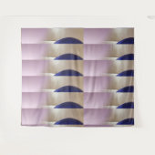 Retro Abstracte Semi Circles op Soft Gold Wandkleed (Voorkant (horizontaal))