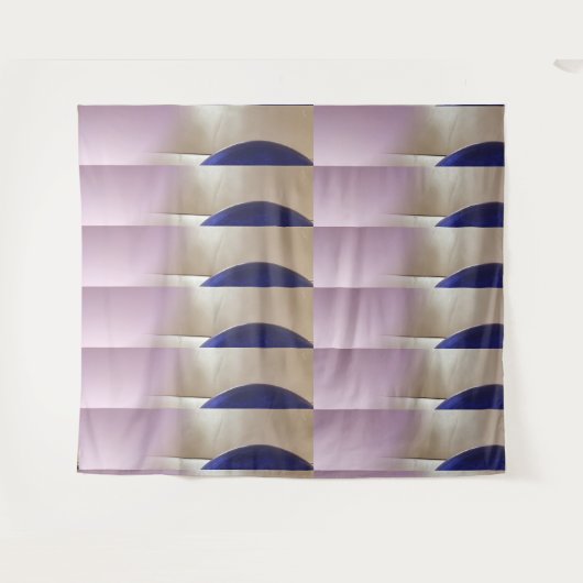 Retro Abstracte Semi Circles op Soft Gold Wandkleed (Voorkant (horizontaal))