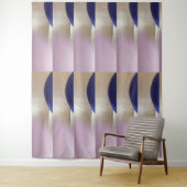 Retro Abstracte Semi Circles op Soft Gold Wandkleed (In situ)