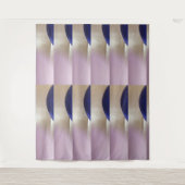 Retro Abstracte Semi Circles op Soft Gold Wandkleed (Voorkant)