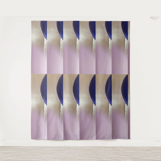 Retro Abstracte Semi Circles op Soft Gold Wandkleed (Voorkant)