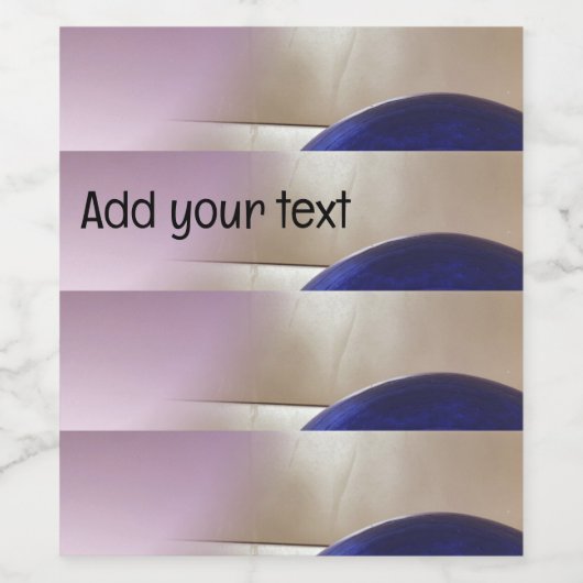 Retro Abstracte Semi Circles op Soft Gold Wijn Etiket (Enkel label)