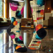 Retro Abstracte Sokken met kleurrijk cirkelvormig