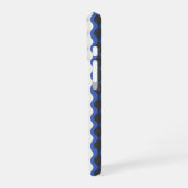 Retro Abstracte Strepen Blauw Roze Gepersonaliseer iPhone 16 Hoesje (Linkerkant)