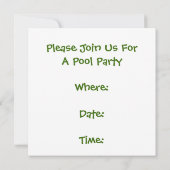 Retro Abstracte Turquoise Cactus Square Invitation Kaart (Achterkant)