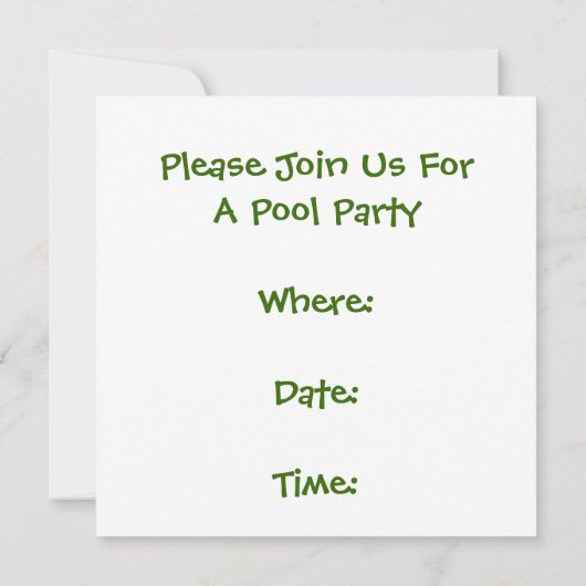 Retro Abstracte Turquoise Cactus Square Invitation Kaart (Achterkant)