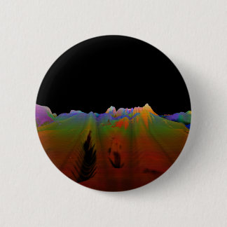 Retro Abstracte veelhoekige landschappelijke Butto Ronde Button 5,7 Cm