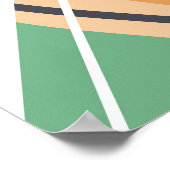 Retro abstracte vormen, kleurrijke kunstwerken poster (Hoek)