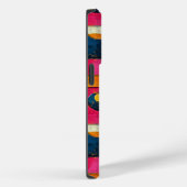 Retro Abstracte vormen  ontwerp in roze Case-Mate iPhone Case (Achterkant / Rechts)