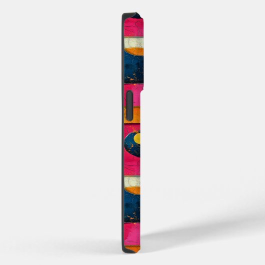 Retro Abstracte vormen  ontwerp in roze Case-Mate iPhone Case (Achterkant / Rechts)