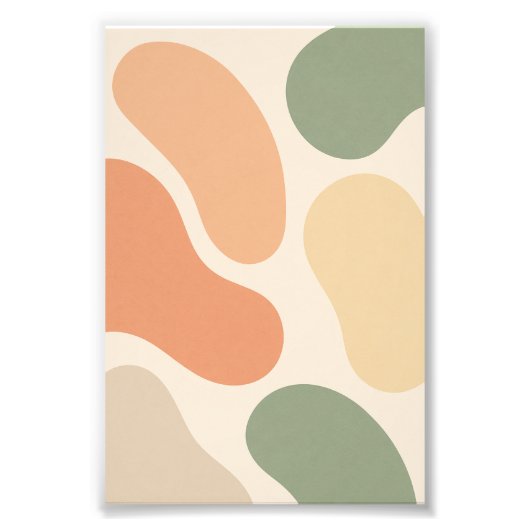 Retro Abstracte vormen Poster (Voorkant)