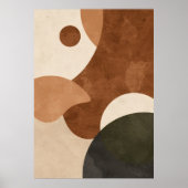 Retro Abstracte Vormen Poster | Terracotta Bauhaus (Voorkant)