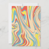 Retro Abstracte wervelboog 70s Monogram Kaart (Achterkant)