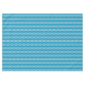 Retro Abstracte witte lijnen op blauw patroon Tafelkleed (Voorkant (Horizontaal))