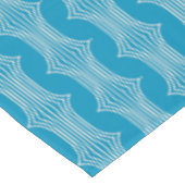 Retro Abstracte witte lijnen op blauw patroon Tafelkleed (Gekanteld)