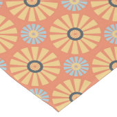 Retro Abstrat Blue en Oranje Daisies Pattern Lange Tafelloper (Hoek)