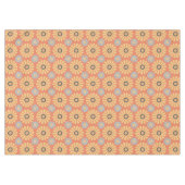 Retro Abstrat Blue en Oranje Daisies Pattern Tafelkleed (Voorkant (Horizontaal))