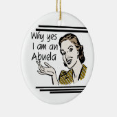 Retro Abuela Gifts Keramisch Ornament (Rechts)