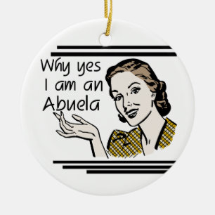 Retro Abuela Gifts Keramisch Ornament