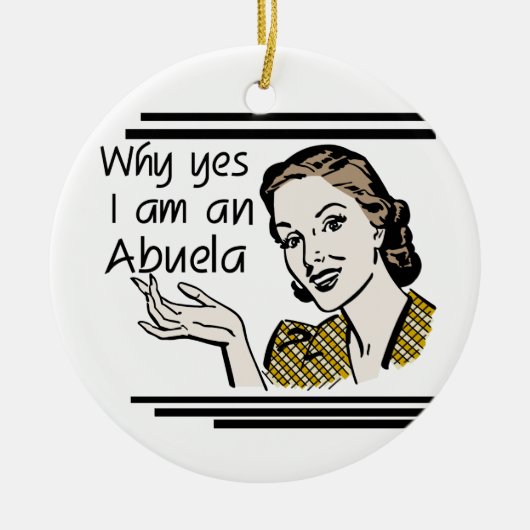 Retro Abuela Gifts Keramisch Ornament (Voorkant)