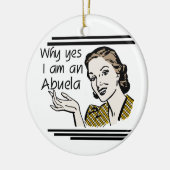 Retro Abuela Gifts Keramisch Ornament (Links)