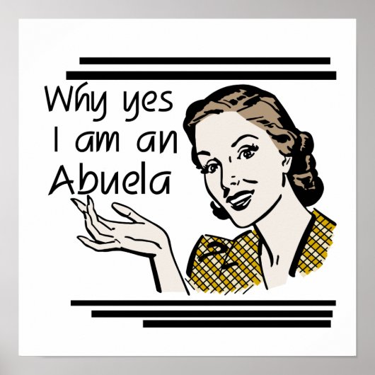 Retro Abuela Gifts Poster (Voorkant)