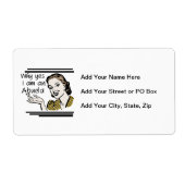 Retro Abuela Gits Etiket (Voorkant)