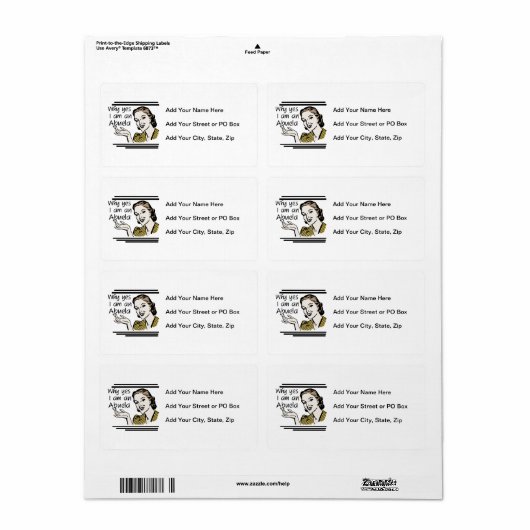 Retro Abuela Gits Etiket (Full Sheet)