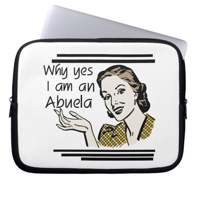 Retro Abuela Gits Laptop Sleeve (Voorkant)