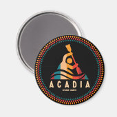 Retro Acadia Kayaking Magneet (Voorkant / Achterkant)
