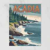 Retro Acadia Kustvuurtoren Briefkaart