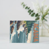 Retro Acadia Kustvuurtoren Briefkaart (Staand voorkant)