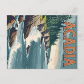 Retro Acadia Kustvuurtoren Briefkaart (Voorkant)