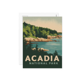 Retro Acadia National Park Bar Harbor Feestdagenkaart