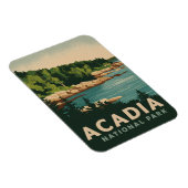 Retro Acadia National Park Bar Harbor Magneet (Rechterzijde)