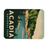 Retro Acadia National Park Bar Harbor Magneet (Horizontaal)