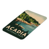 Retro Acadia National Park Bar Harbor Magneet (Linkerzijde)